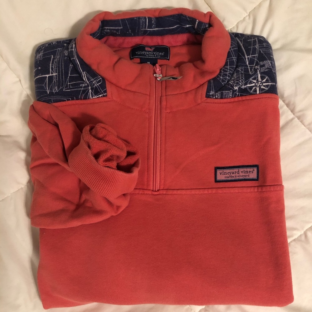 RARE Vineyard Vines Sailboat Blue Print Shep Shirt